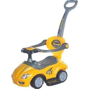 Detské odrážadlo s vodiacou tyčou 3 v 1 Mega Car žlté