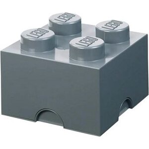 LEGO úložný box 4 – tmavo sivý