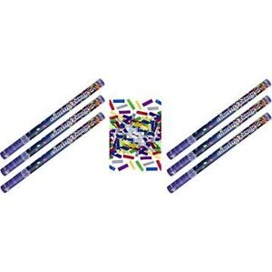 Konfety 80 cm metalické farebné mix 6 ks