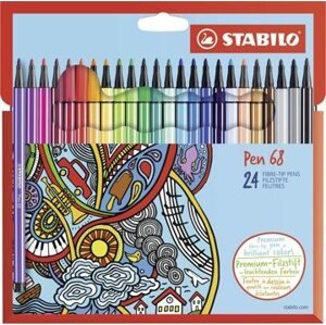 STABILO Pen 68, 24 ks, kartónové puzdro