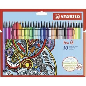 STABILO Pen 68, 30 ks, kartónové puzdro