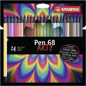 STABILO Pen 68, 24 ks, kartónové puzdro „ARTY“