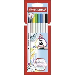STABILO Pen 68 brush, 8 ks, puzdro