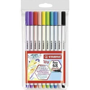 STABILO Pen 68 brush, 10 ks, puzdro