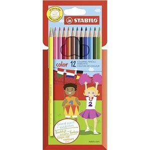 STABILO color 12 ks kartónové puzdro + neón farby