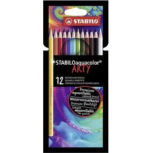 STABILOaquacolor 12 ks kartónové puzdro „ARTY“