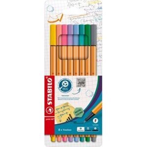 STABILO point 88, 8 ks, puzdro „Pastel