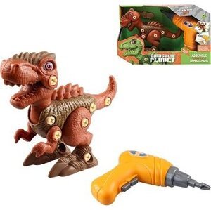 Dinosaurus na skrutkovanie, na batérie, 20 cm hnedý