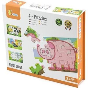 Drevené puzzle – farma