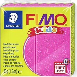 FIMO kids 8030 42 g ružová s trblietkami
