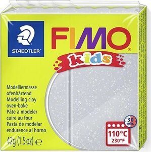 FIMO kids 42 g strieborná s trblietkami