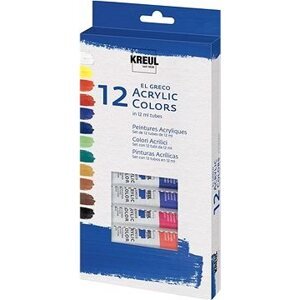 Kreul "El Greco" Sada akrylových farieb, 12 farieb, 12 ml v tube