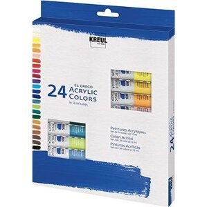 Kreul "El Greco" Súprava akrylových farieb, 24 farieb, 12 ml v tube