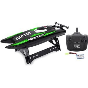 Loď Capter Speedboot čierna/zelená LiPo 7,4V 2,4 GHz