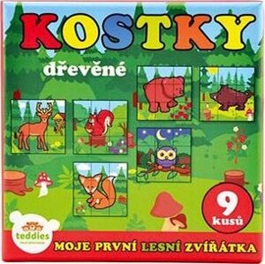 Teddies Kocky kubus drevené Moje prvé zvieratká lesné