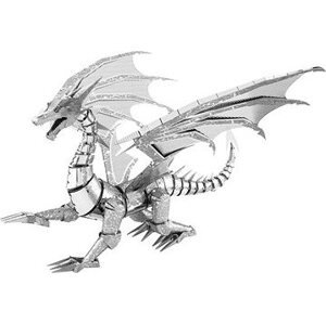 Metal Earth 3D puzzle Strieborný drak (ICONX)