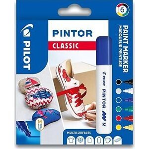 Akrylový popisovač Pilot Pintor, Medium, sada 6 ks, Classic