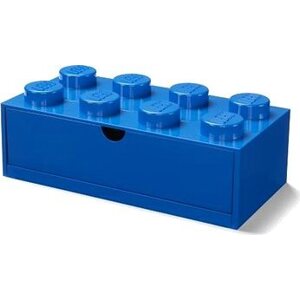 LEGO stolný box 8 so zásuvkou modrý