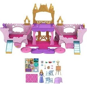 Disney Princess Koč a zámok 2 v 1 s malou bábikou Aurorou