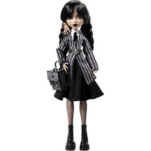 Monster High Wednesday Addams v školskej uniforme s doplnkami