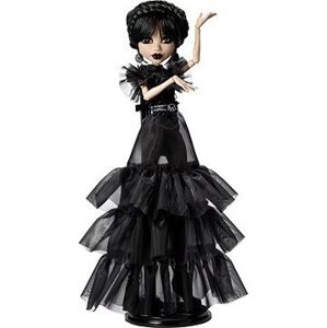 Monster High Wednesday Addams v čiernych šatách Rave’N s doplnkami