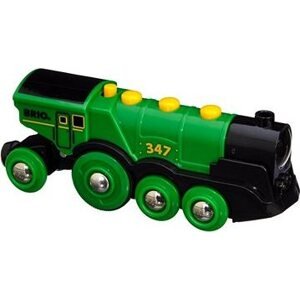 Brio World 33593 - Veľká zelená akčná lokomotíva