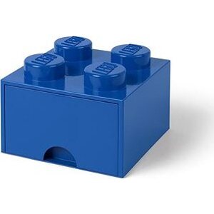 LEGO Úložný box 4 so zásuvkou – modrá