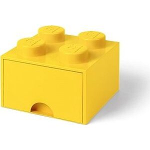 LEGO Úložný box 4 so zásuvkou – žltý