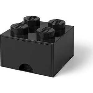 LEGO Úložný box 4 so zásuvkou – čierna
