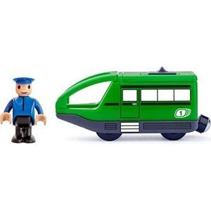 Woody Moderný elektrický rušeň - zelený