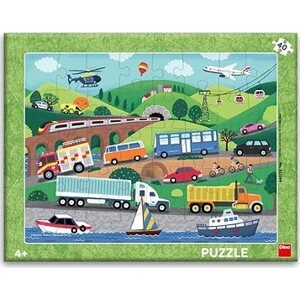 Dino Dopravné prostriedky 40 doskové puzzle