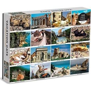 GALISON Puzzle Mačky na dovolenke 1500 dielikov