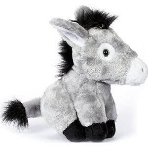 Kids World Plyšový oslík sediaci 28 cm