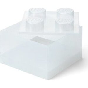 LEGO úložný box s víkem, třpytivě průhledný