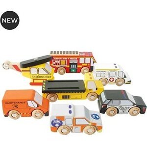Le Toy Van Súprava záchranných autíčok s vrtuľníkom