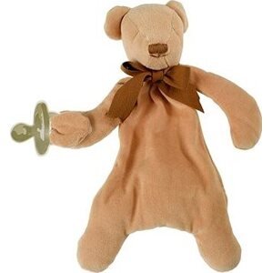 Maud N Lil Mazlnáčik Macko s príchytkou na cumlík hnedý