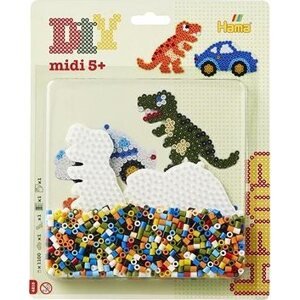 Korálkový set – Auto a dinosaurus midi