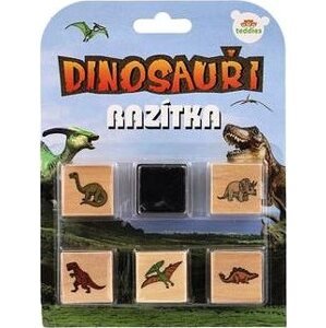 Teddies Pečiatky s poduškou 5 + 1 Dinosaury