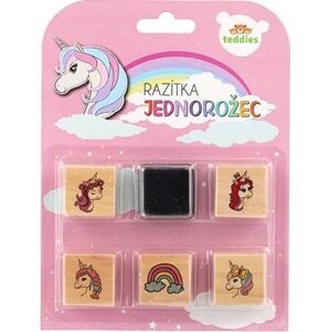 Teddies Pečiatky s poduškou 5 + 1 Jednorožce