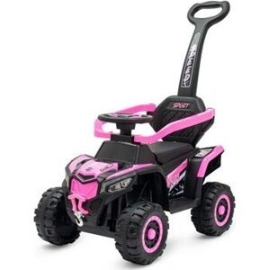 BABY MIX Odrážadlo Ruggy s vodiacou tyčou baby pink