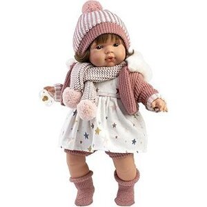 Llorens 38574 Lola – reálna bábika so zvukmi a mäkkým látkovým telom – 38 cm