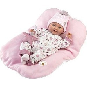 Llorens 74132 New Born – žmurkacie reálne bábätko so zvukmi a mäkkým látkovým telom – 42 cm