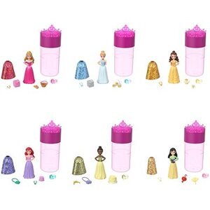 Disney Princess Color Reveal – kráľovská malá bábika na večierku