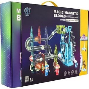 Teddies Guľôčková dráha magnetická 80 ks