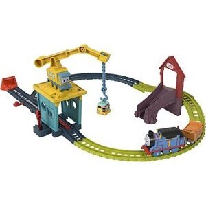 Fisher-Price Vláčiková súprava so žeriavom a motorovou lokomotívou