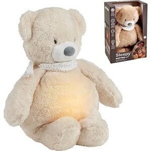 Nattou Sleepy Bear 4 v 1 hudobný so svetielkom a senzorom plače Beige