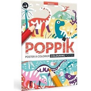 POPPIK Omaľovánkový plagát Dinosaury
