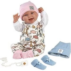 Llorens 84481 New Born 2 v 1 – realistická bábika bábätko so zvukmi a mäkkým látkovým telom – 44 cm