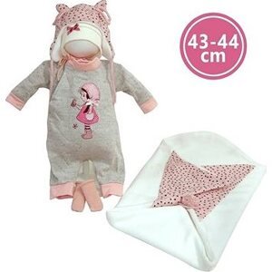 Llorens M844-60 oblečenie pre bábiku bábätko New Born s veľkosťou 43 – 44 cm