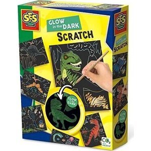 Ses Vyškrabávacie obrázky – dinosaury svietiace v tme